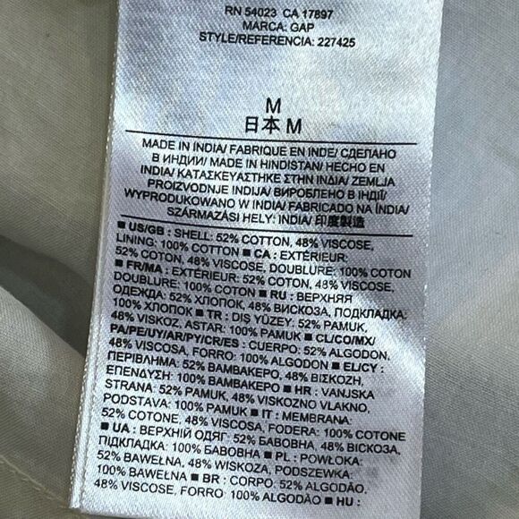 Gap Deadstock 2014 3/4 Sleeve Drawstring Waist Viscose Blend Light Blue Floral D - Picture 5 of 5